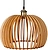 Подвес из дерева 1хE27х60 Вт светлое дерево 33,5x33x22 см
