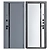 Дверь металлическая Дверной Континент ДК80 графит, белый снег 86х205 см, левая