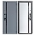 Дверь металлическая Дверной Континент ДК80 графит, белый снег 96х205 см, левая
