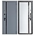 Дверь металлическая Дверной Континент ДК80 графит, белый снег 96х205 см, правая