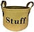 Корзина Stuff текстиль бежевая 150х200x200 мм