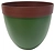Кашпо d38 см h35 см пластиковое зеленое