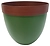 Кашпо d30 см h27 см пластиковое зеленое