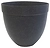 Кашпо d30 см h27 см пластиковое темный-цемент