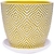 Горшок Квартет d18 см бетонный желтый с поддоном