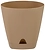 Горшок InGreen Amsterdam d11 см 0,65 л полипропиленовый коричневый с поддоном