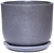 Горшок Крафт d19 см керамический серый с поддоном