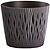 Кашпо Prosperplast Sandy Round d12,8 см 0,9 л пластик антрацитовое