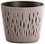 Кашпо Prosperplast Sandy Round d18,9 см 3 л пластик мокко