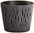Кашпо Prosperplast Sandy Round d22,5 см 5 л пластик антрацитовое