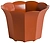 Кашпо Roxor Consumer Facette d18 см пластмассовый терракот