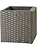 Кашпо Ротанг 38х38х38 см искусственный ротанг антрацит
