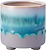Горшок керамика голубой/серый D10 H10 см