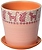 Горшок Коты d17 см керамический розовый с поддоном