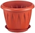 Кашпо IDEA Алиция d12 cм полипропиленовое терракотовое с поддоном