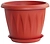Кашпо IDEA Алиция d18 см 2 л полипропиленовое терракотовое с поддоном