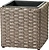 Кашпо Ротанг 28х28х28 см искусственный ротанг серый 
