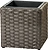 Кашпо Ротанг 28х28х28 см искусственный ротанг антрацит