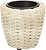 Кашпо Ротанг h16 см искусственный ротанг бежевое