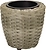 Кашпо Ротанг Овал h16 см искусственный ротанг серое