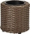 Кашпо Ротанг h16 см искусственный ротанг цилиндр коричневое 