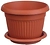Кашпо IDEA Ливия d28 см 7,8 л полипропиленовое терракотовое с поддоном