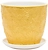 Горшок Гербера d17 см бетонный желтый с поддоном