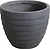 Кашпо Куб d30 см керамическое серое