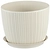 Кашпо IDEA Вязание d15,5 см 1,9 л полипропиленовое белое с поддоном