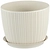 Кашпо IDEA Вязание d18 см 2,8 л полипропиленовое белое с поддоном
