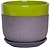 Горшок Контраст d19 см керамический зеленый с поддоном