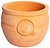 Горшок 20х27х27 см желто-оранжевый с орнаментом