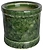 Горшок Цилиндр d29 см керамический зеленый c поддоном