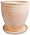 Горшок Кедр №10 d28 см керамический бежевый