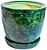 Горшок Кедр №1 d20 см керамический зеленый