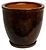 Горшок Кедр №3 d30 см керамический коричневый