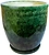 Горшок Кедр №3 d30 см керамический зеленый