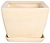 Горшок Парус №2 22х22х20 см керамический бежевый с подставкой