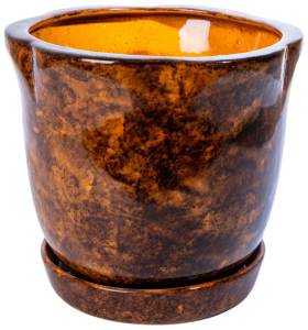 Горшок Лилия d17 см керамический коричневый