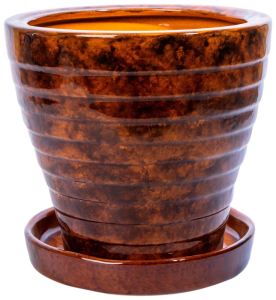 Горшок керамический коричневый d16 см