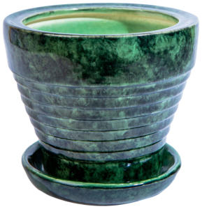 Горшок d14 см керамический зеленый
