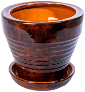 Горшок d14 см керамический коричневый