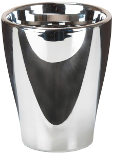 Кашпо Scheurich Мирор 608 d9 см керамическое серебряное