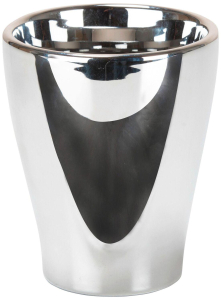 Кашпо Scheurich Мирор 608 d13 см керамическое серебряное