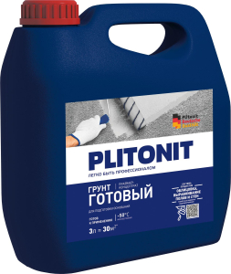 Грунт готовый Plitonit Акрилат бесцветный 3 л