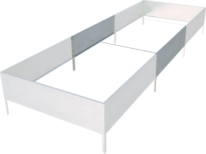 Грядка из оцинкованной стали БЛАГО прямоугольная серая 0,27х1 м