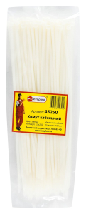 Хомут Ecoplast 3,5 мм D5-65 мм нейлон/полиамид белый 100 шт
