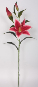 Искусственный цветок лилия старгейз малиновая 92 см