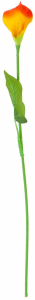 Искусственный цветок калла оранжевый 58 см