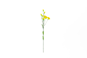 Искусственный цветок гвоздика  желтая 70 см
